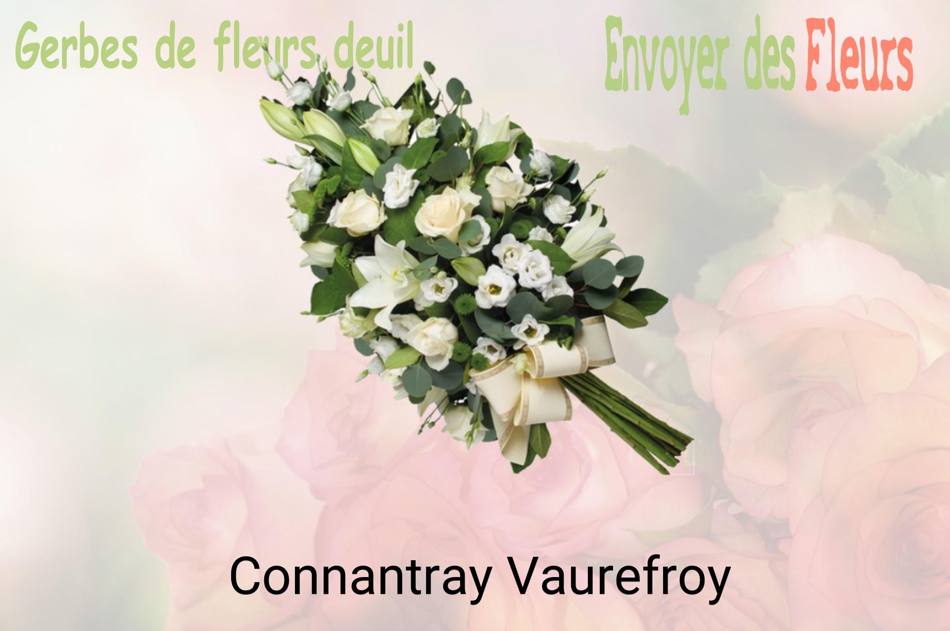 Gerbe de fleurs de deuil livrée à Connantray-Vaurefroy